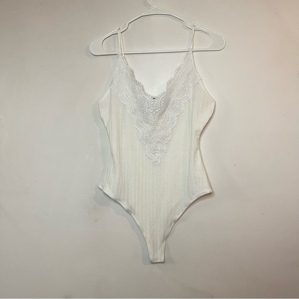 White lace bodysuit